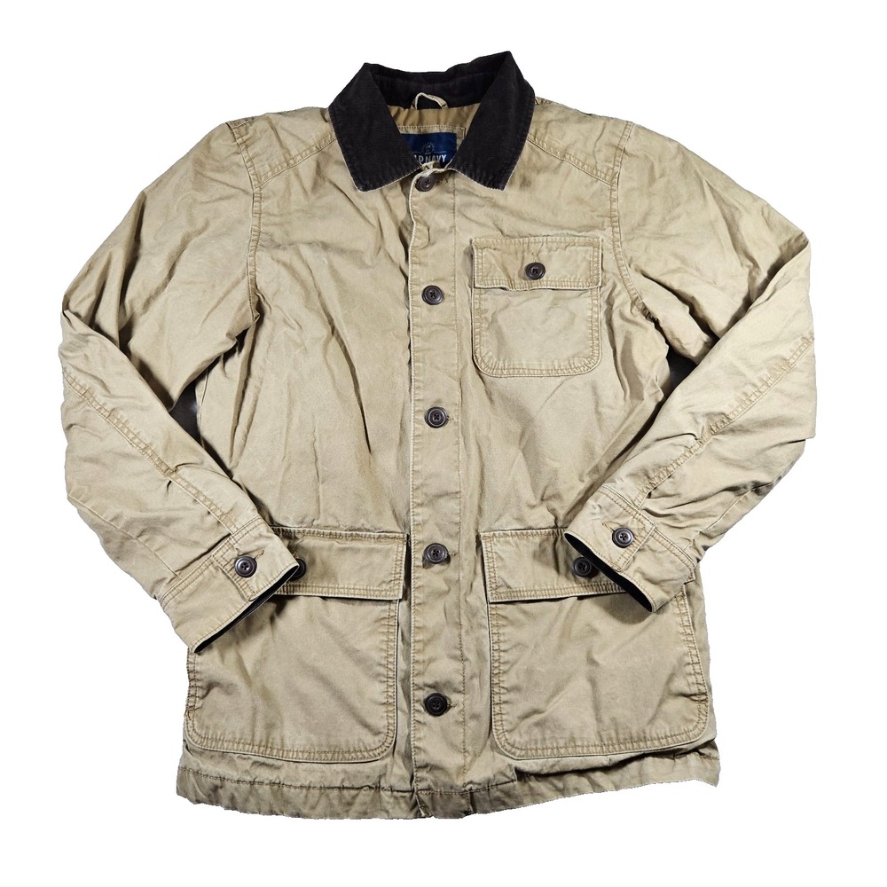 Old Navy Womens Classic Tan Corduroy Collar Workwear Barn Chore Jacket Sz M